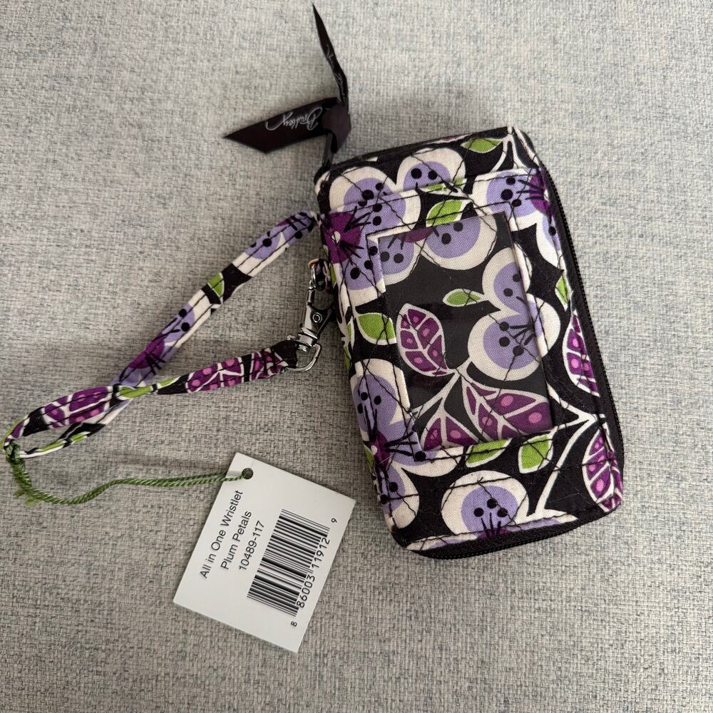 Vera Bradley Plum Petals All in One Wristlet Wallet NWT
